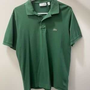Lacoste polo t-shirt, green, size medium, gently used